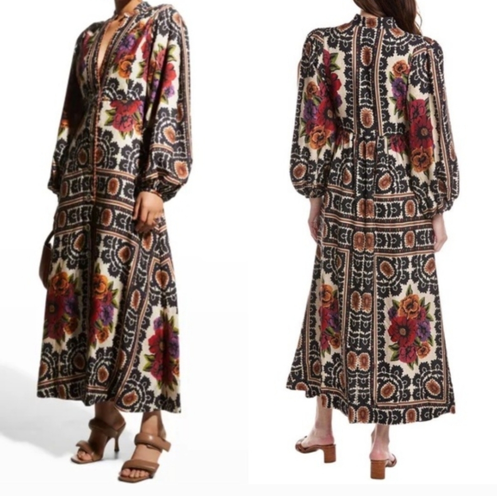 FARM Rio Multicolor Floral Long Sleeve Dress - Picture 5 of 7